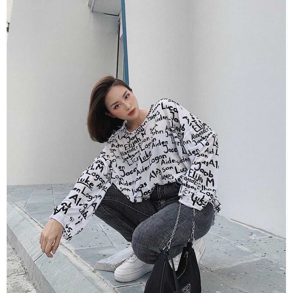 Áo thun dài tay nữ in - CAROTSHOP