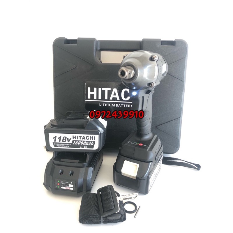 Máy Siết Bulong Pin Hitachi 118v không chổi than