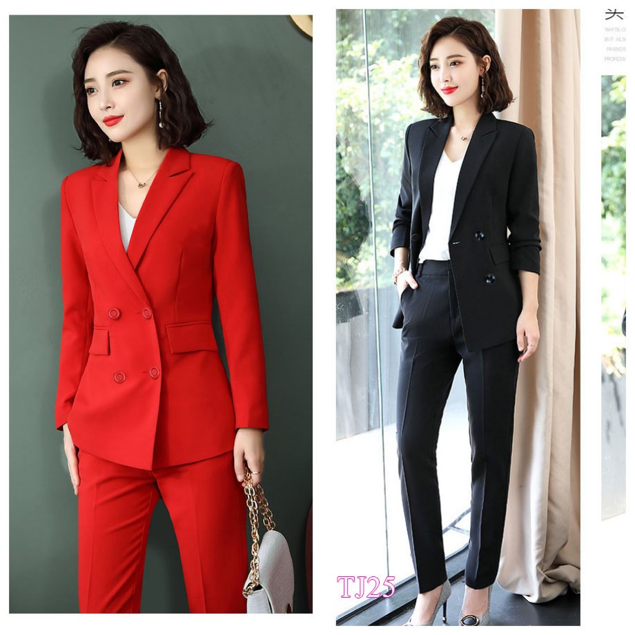 V Set nguyên bộ áo Vest quần dài TJ25 - V216
