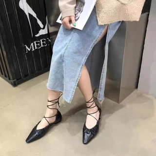 [Order] Giày búp bê đế bệt buộc dây