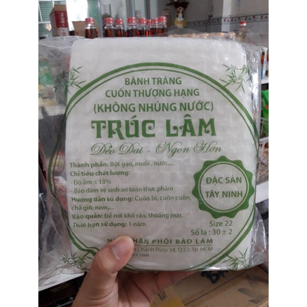 Bánh tráng vuông không nhúng nước 30 lá mỏng dễ cuốn, không bị bể