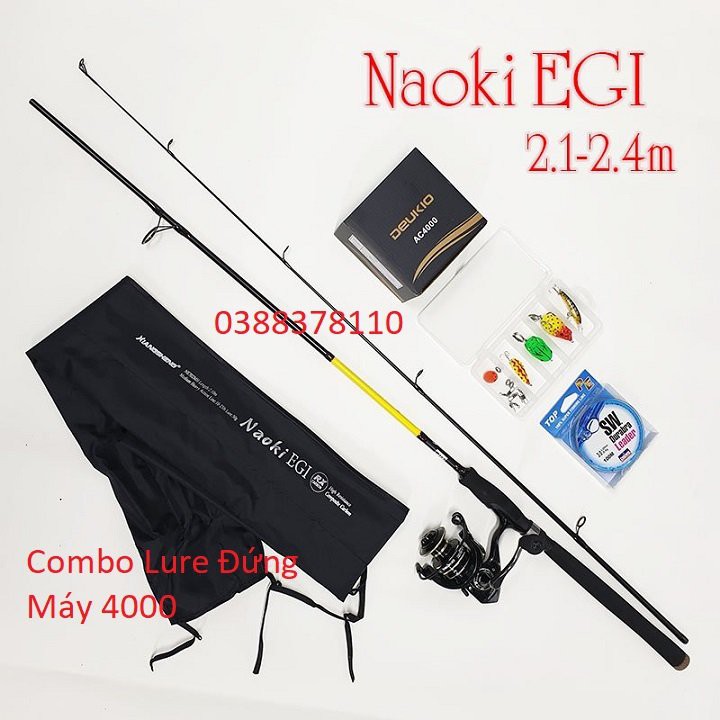 Combo Cần Câu Lure Máy Đứng, Combo Lure Đứng, Cần Câu Lure Cá Lóc