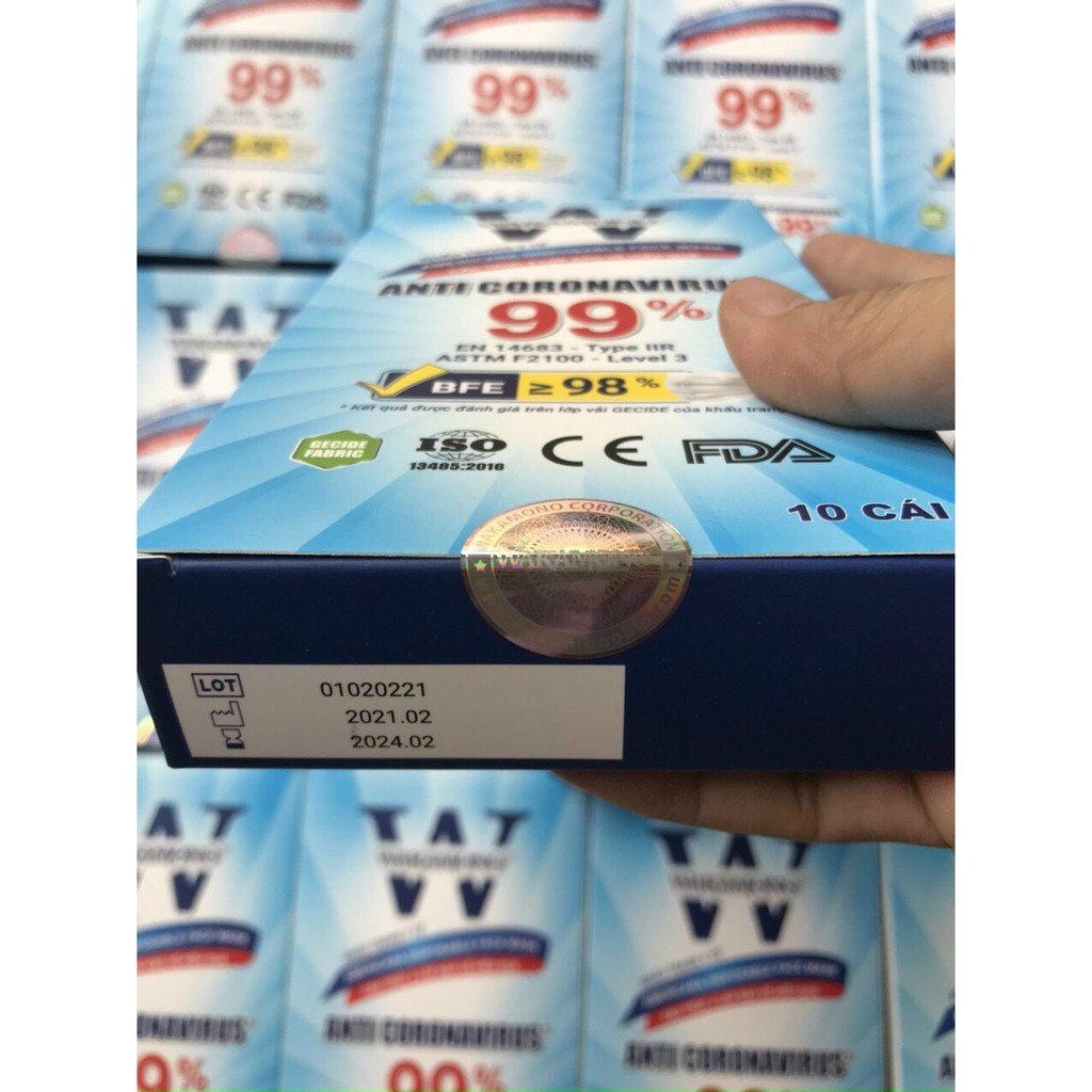 KHẨU TRANG Y TẾ NGƯỜI LỚN WAKAMONO (4 Lớp, Hộp 10 Cái) | BigBuy360 - bigbuy360.vn
