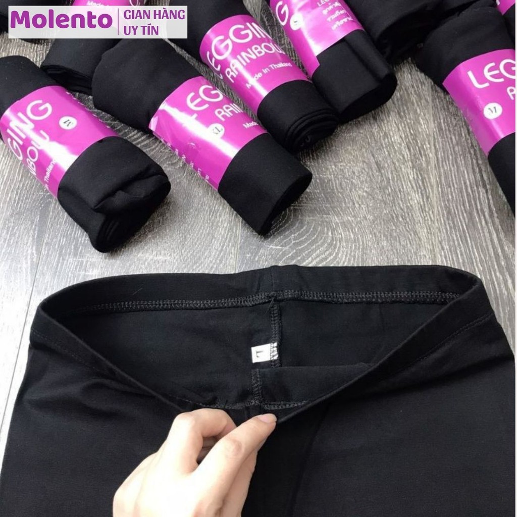 Quần Legging Lửng Nữ Thun Cotton Quần Legging Ngố Cạp Cao Co Giãn 4 Chiều Thoải Mái Vận Động Thể Thao MOLENTO - M27