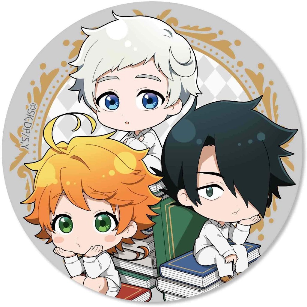 ( 1c ) Huy hiệu in hình The Promised Neverland Miền Đát Hứa phụ kiện pin cài áo túi anime chibi xinh xắn m01