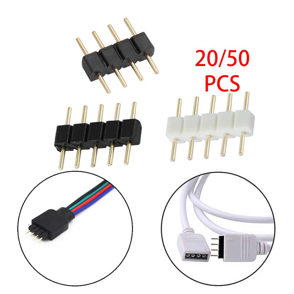 Set 20 / 50 Đầu Nối Dây Đèn Led Rgb 3528 5050 Smd 4pin 5pin