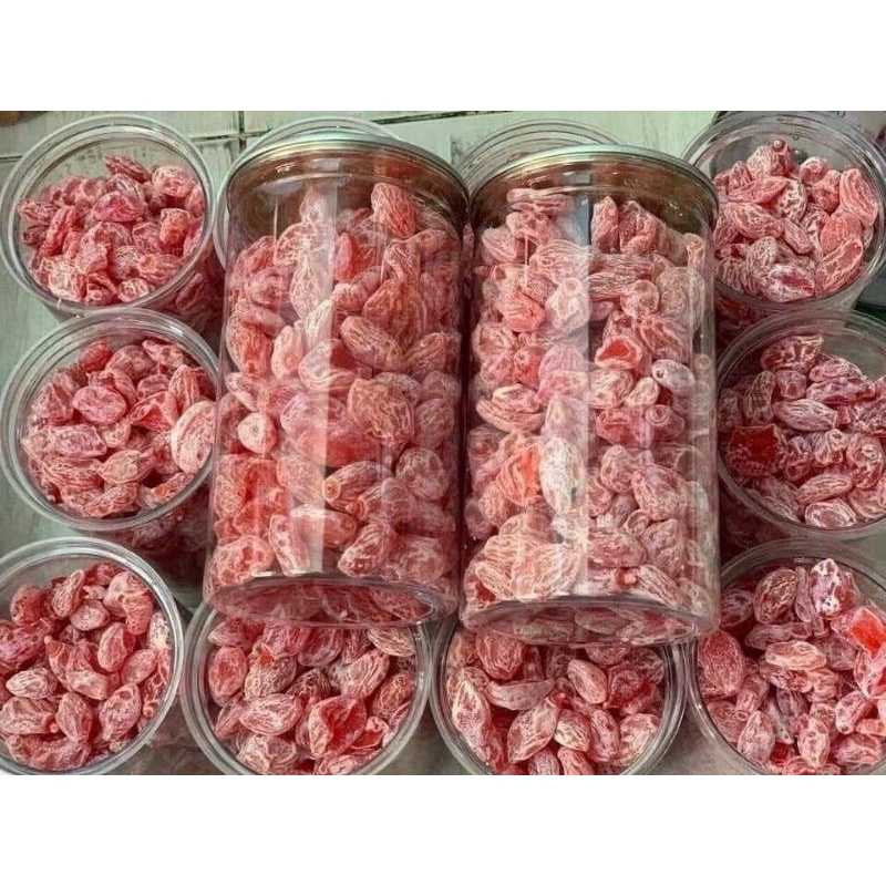 Oliu đào hồng sấy dẻo vị chua ngọt Đà Lạt