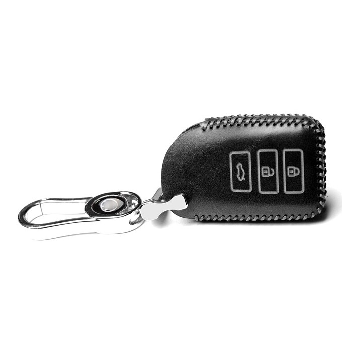 [Tặng thẻ số điện thoại] Bao da móc chìa khóa Toyota Vios 2 nút 3 nút bấm