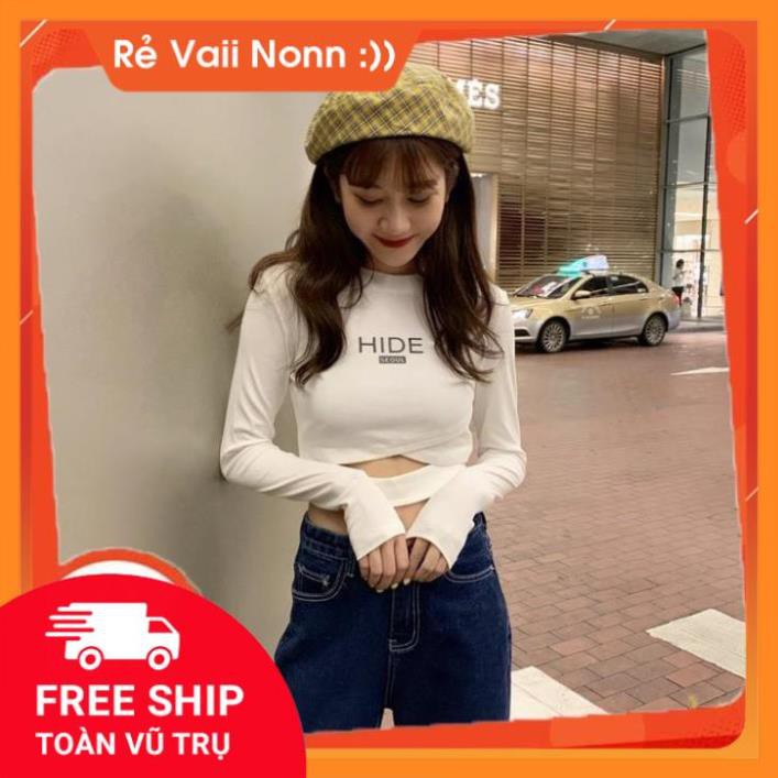 [Freeship-Hàng Chất Lượng] Áo Thun Croptop Tay Dài
