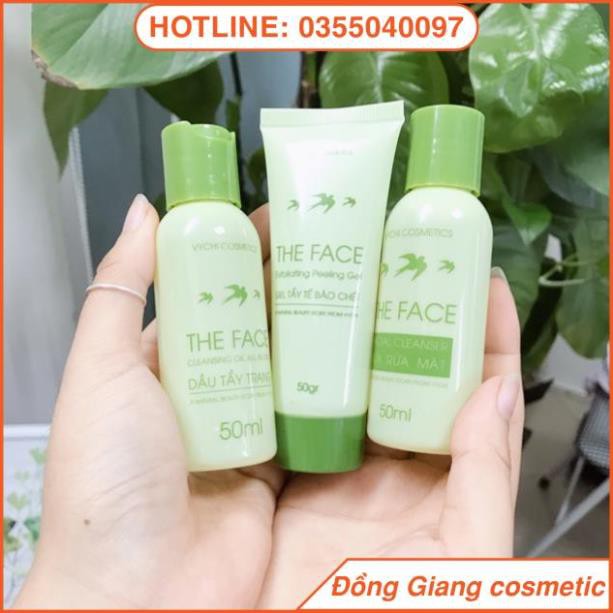 [HÀNG CHÍNH HÃNG]Bộ ba SKINCARE SỮA RỬA MẶT/GEL TẨY TẾ BÀO CHẾT/DẦU TẨY TRANG THEFACE-VYCHI chai nhỏ 50ml | BigBuy360 - bigbuy360.vn