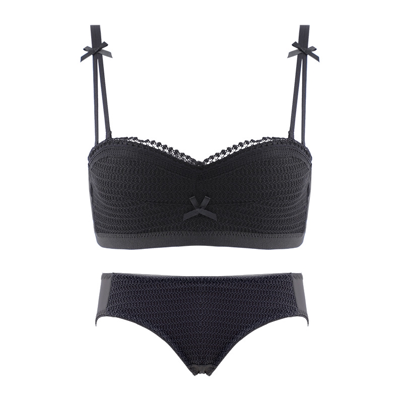 Áo ngực không gọng thép thiết kế dây có thể tháo rời / set áo ngực và quần lót quyến rũ | BigBuy360 - bigbuy360.vn