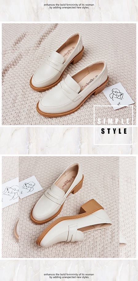 Giày oxfort da lì 2 màu | BigBuy360 - bigbuy360.vn