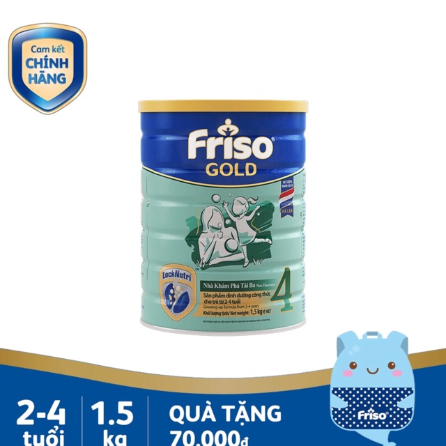 [Tặng Balo cá voi]Sữa Friso gold số 4 1500g