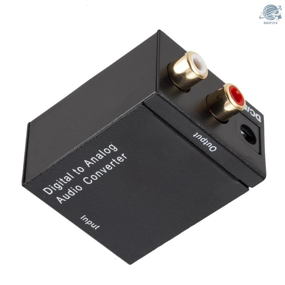 BF Digital to Analog Audio Converter Audio Switch Box Optical to RCA AV Switcher Selector Box Coaxial Toslink