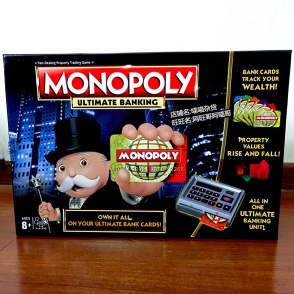 Cờ tỷ phú mono có hướng dẫn cách chơi bằng tiếng anh,game board phiên bản cải tiến ngân hàng tự động 4.0 cao cấp