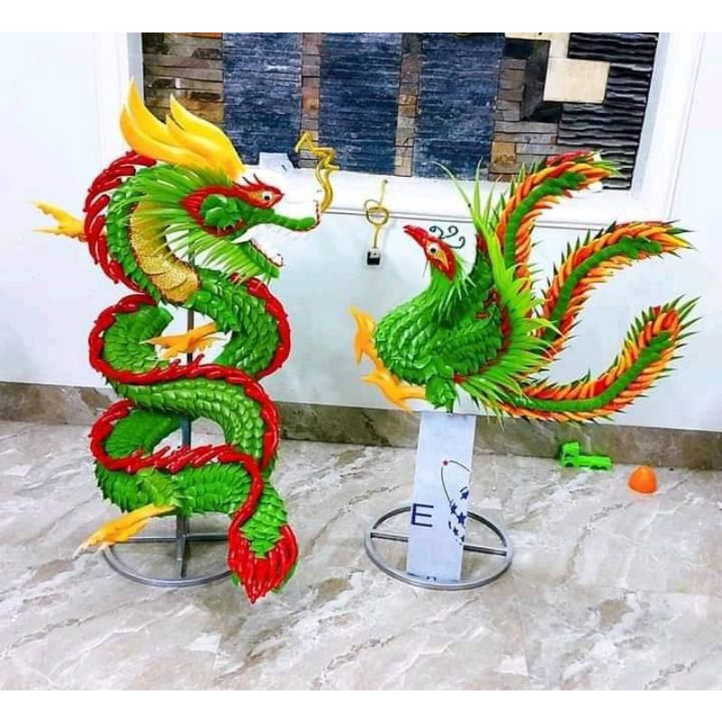 Cặp rồng phụng hoàn thiện vảy giả
