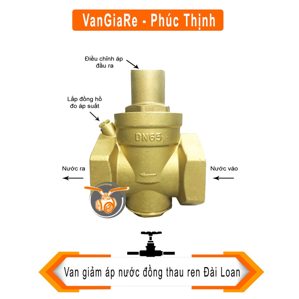 Van giảm áp suất nước cao tầng PN16 Đài Loan