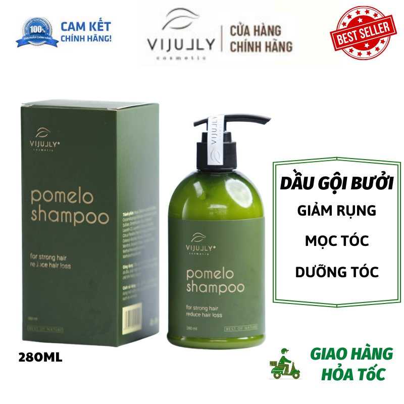 Dầu gội bưởi Vi Jully chính hãng 280ml - Dầu gội  giảm rụng tóc dưỡng tóc gội mọc tóc nam nữ