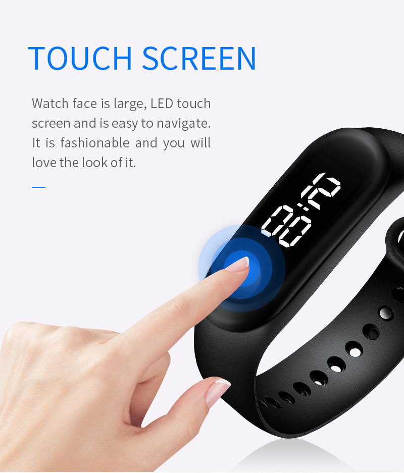 Đồng Hồ Điện Tử Thể Thao Với Màn Hình Cảm Ứng Chống Thấm Nước Cho Bé | BigBuy360 - bigbuy360.vn