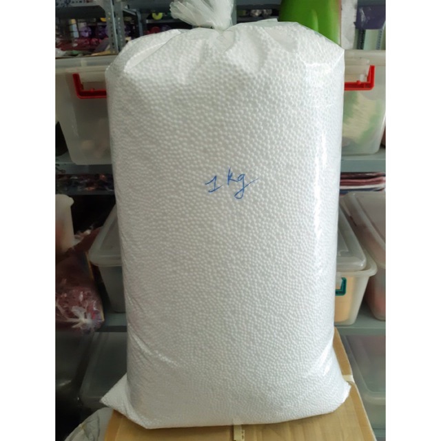 [Rẻ Vô Địch] 1kg Hạt xốp trắng dùng để nhồi ghế hạt xốp ,nhồi gối ngủ ,để trang trí hộp quà ,làm tuyết