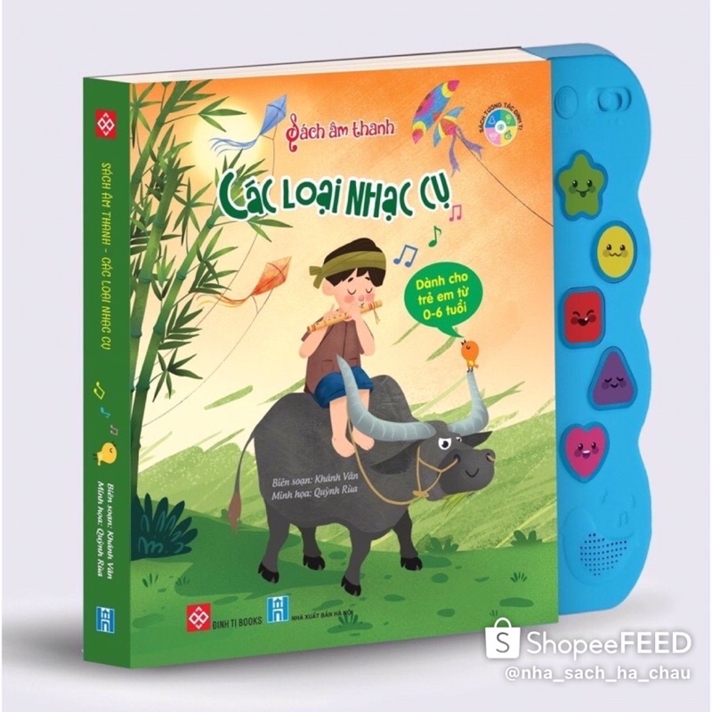 Sách - Âm thanh các loại nhạc cụ - Sách tương tác cho trẻ 0 - 6 tuổi