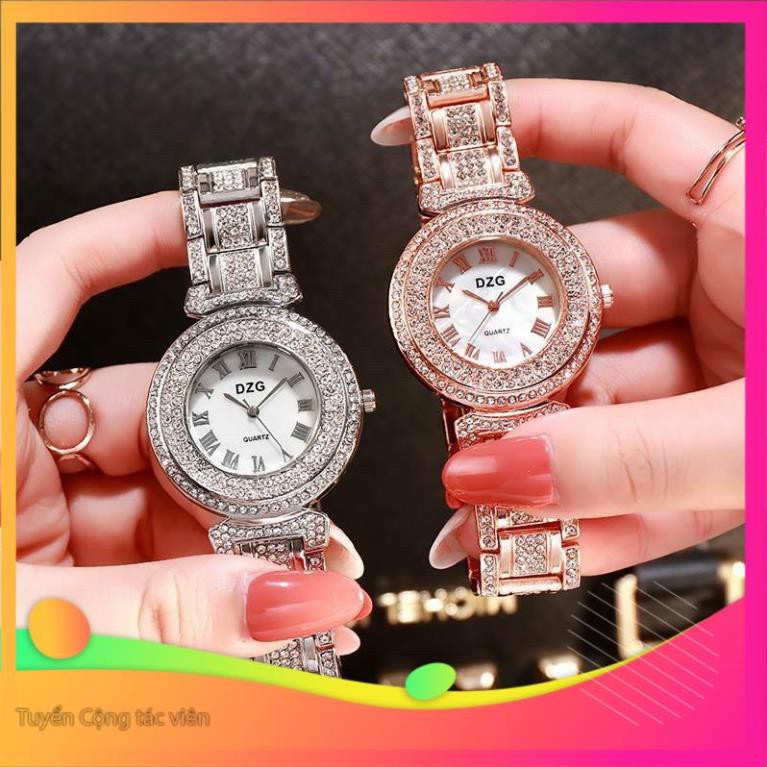 Đồng hồ nữ DZG full đá sang trọng quý phái