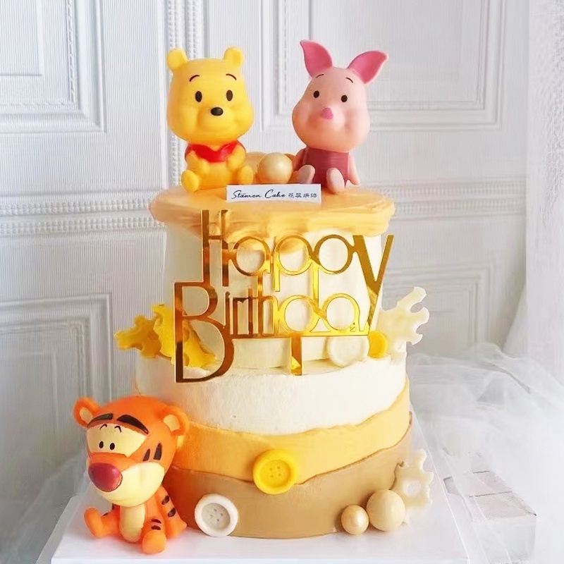 Phụ Kiện Trang Trí Bánh Kem Sinh Nhật Hình Hoạt Hình Dễ Thương Thẻ