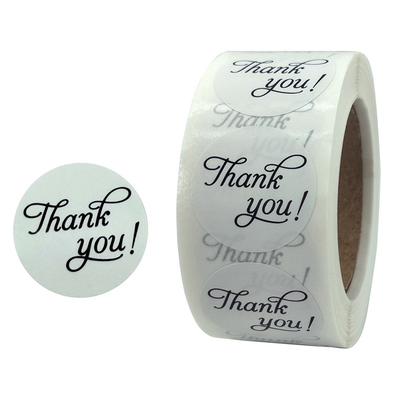 Cuộn 500 Nhãn Dán Chữ Thank You Trang Trí Sổ Tay