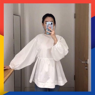 Áo kiểu babydoll thắt nơ sau