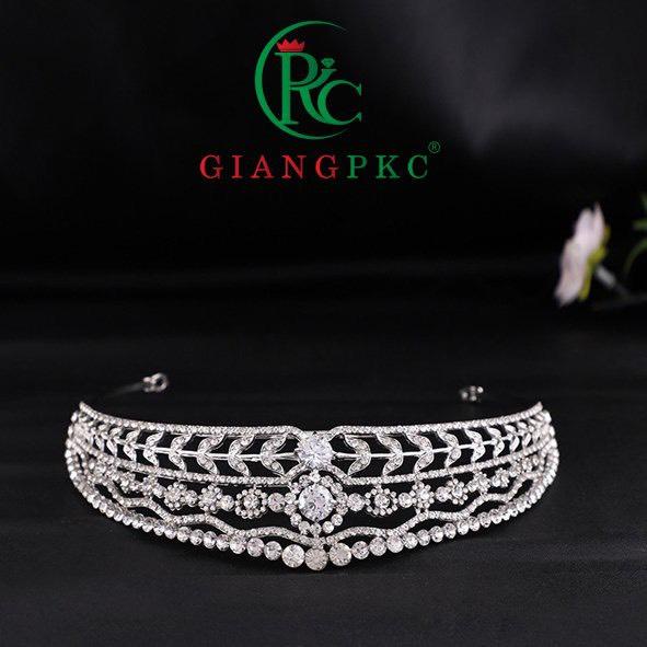 Vương miện cô dâu dáng tròn cổ điển sang trọng mới t10/2022 Giangpkc  Phụ kiện cưới Giang