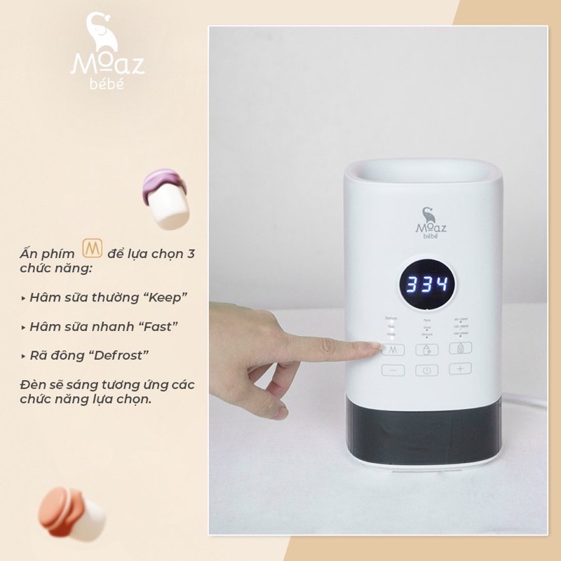 MÁY HÂM SỮA SIÊU TỐC ĐA NĂNG MOAZ BEBE MB033 BẢO HÀNH 12 THÁNG
