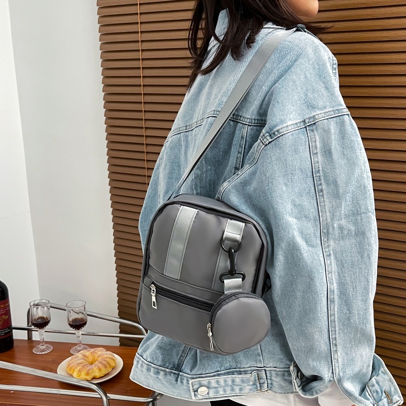 Youyo Túi Đeo Chéo Vai Nhỏ Bằng Nylon Phong Cách Vintage Có Thể Tái Sử Dụng Cho Nữ Sinh