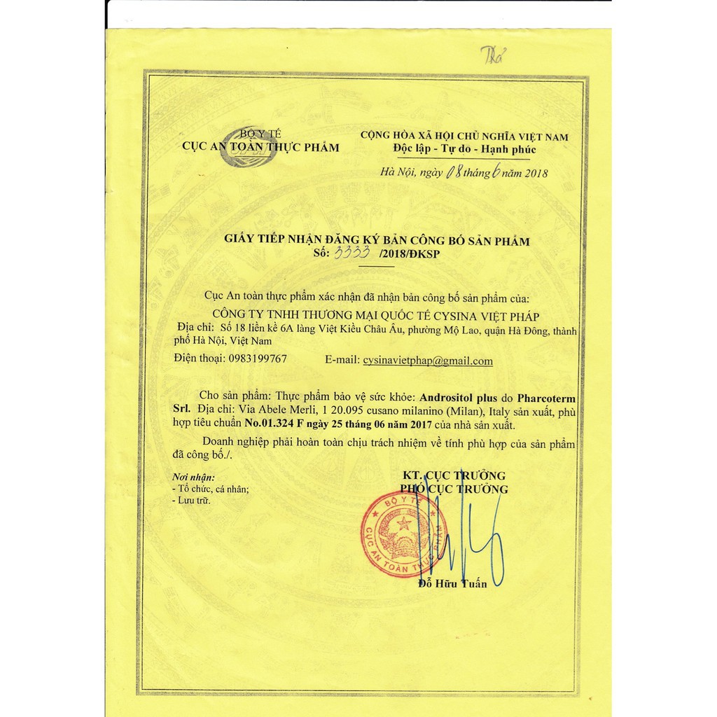 [CHÍNH HÃNG ] Andrositol (Andrositol Plus) – Hỗ Trợ Sinh Sản Nam Giới ( có tem phụ tiếng việt )
