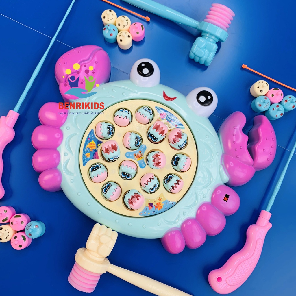 Đồ Chơi Đập Chuột Có Búa Đệm Hơi An Toàn Kết Hợp Câu Cá Sấu Trò Chơi Giải Trí Vui Nhộn