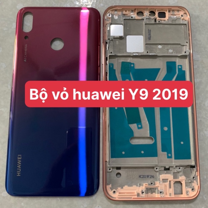 bộ vỏ huawei Y9 2019 - bộ zin gồm lưng , sườn , phím