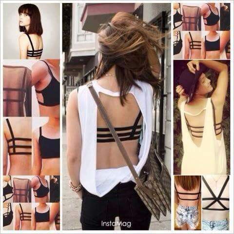 Áo caged bra (bra dây )