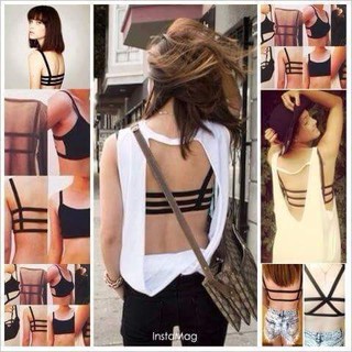 Áo caged bra