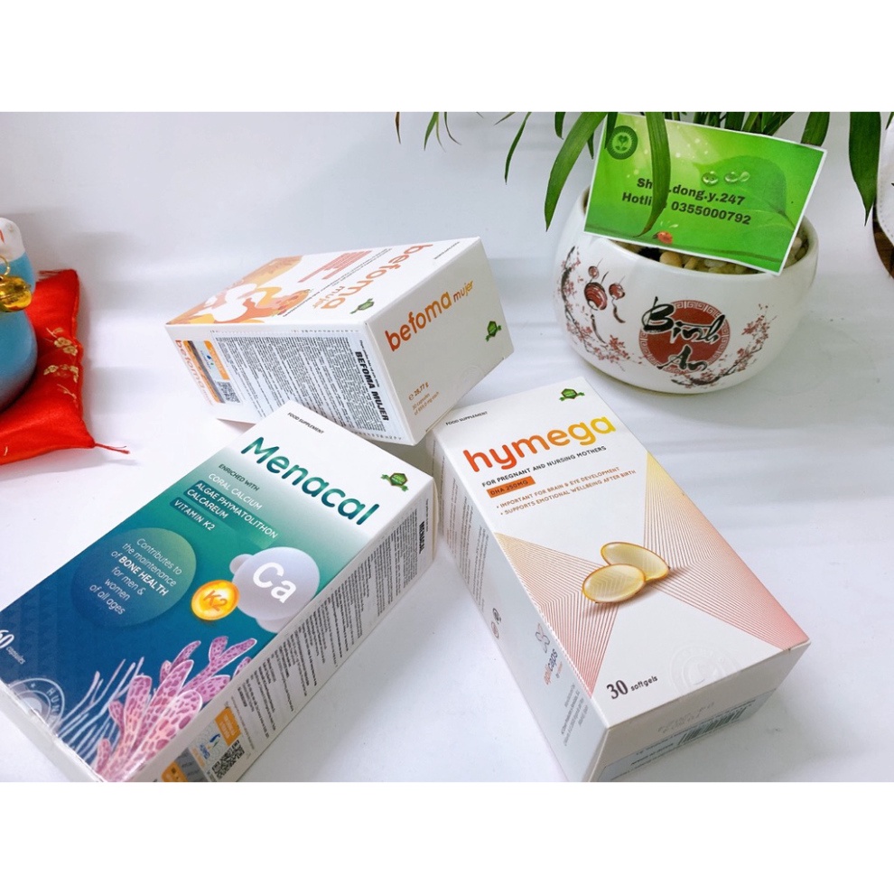 ✅ Bộ 3 BEFOMA + MENACAL + HYMEGA- Bổ sung Sắt- Canxi- DHA cho mẹ bầu