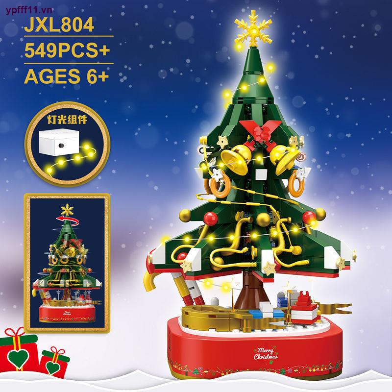 Lego Hộp Nhạc Hình Cây Thông Giáng Sinh Sáng Tạo