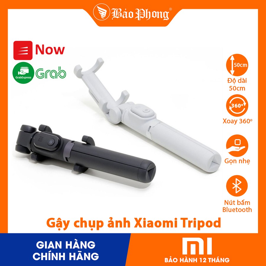 Gậy chụp ảnh Xiaomi Tripod Nút Bấm Bluetooth rời 3 chân dựng không dây cho điện thoại selfie tự sướng Livestream du lịch