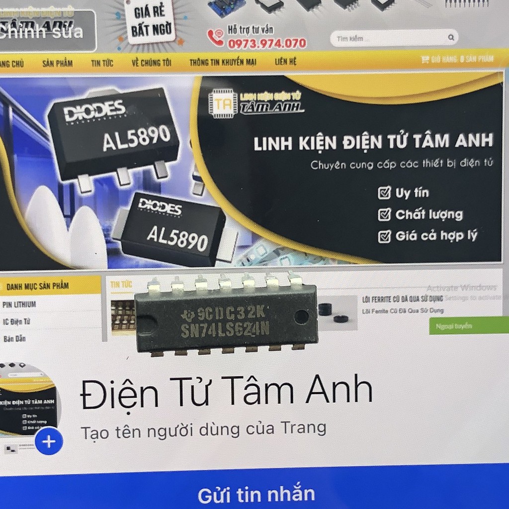 Bộ sản phẩm IC echo M50195P , SN74LS624N , LM311N , D41256-10