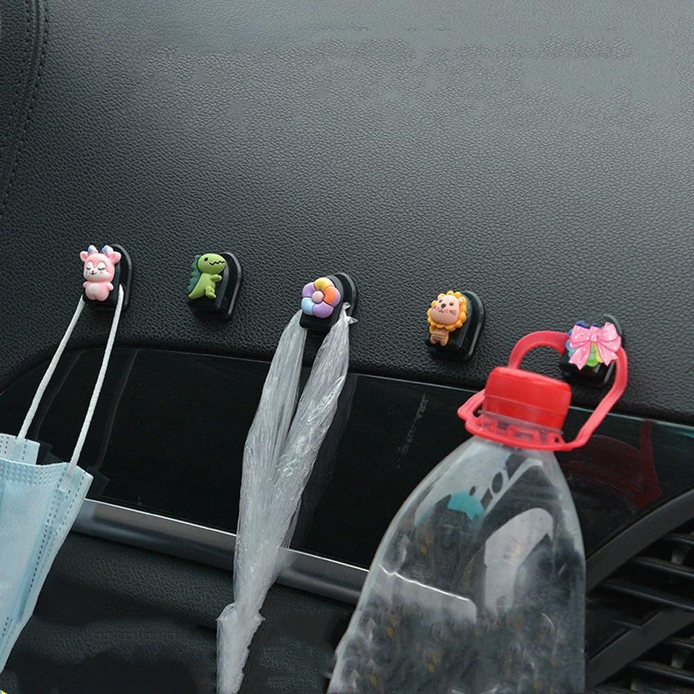 PATRICIA Móc Treo Dây Cáp Sạc / Tai Nghe Mini Gắn Sau Ghế Xe Hơi Họa Tiết Hoạt Hình Sáng Tạo