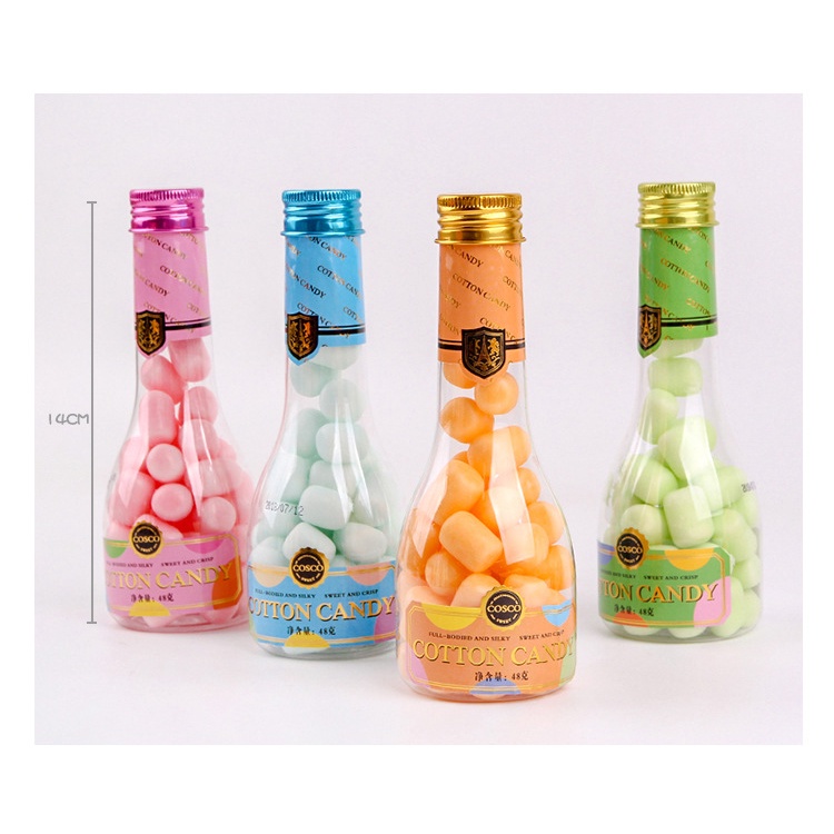 [ Mềm ngon ] Combo 9 chai Kẹo Socola bông sữa đóng chai sâm panh nhỏ/ Kẹo socola marshmallow chai 48g ăn vặt đã nghiền