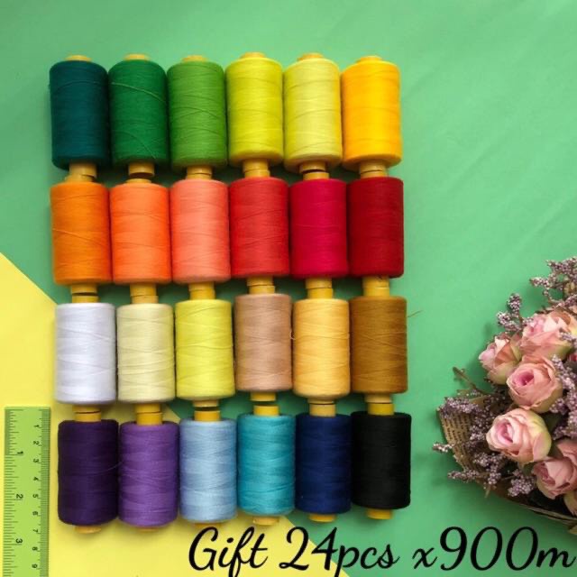 Bộ chỉ may cotton cao cấp 24 màu