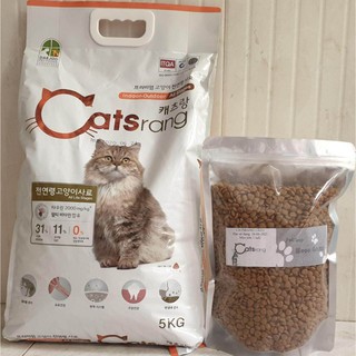 [Túi zip 1kg ] Catsrang Thức Ăn Hạt Cho Mèo Mọi Lứa Tuổi