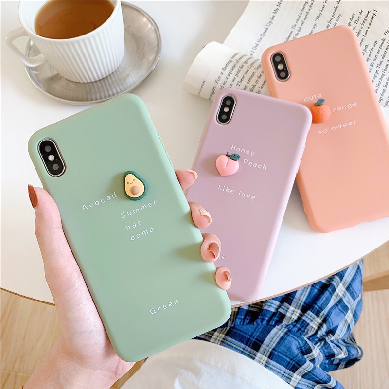 Ốp lưng iphone Trái Cây Tí Hon trơn dẻo 3D 6/6plus/6s/6splus/7/7plus/8/8plus/x/xr/xs/11/12/13/pro/max/plus/promax