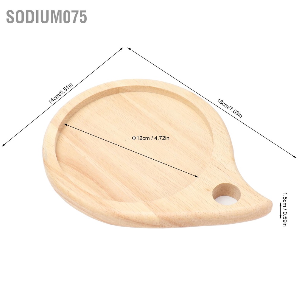 Sodium075 Thớt gỗ cắm trại Đa năng tròn nhỏ Đĩa Charcuterie cho món ăn nhẹ trái cây