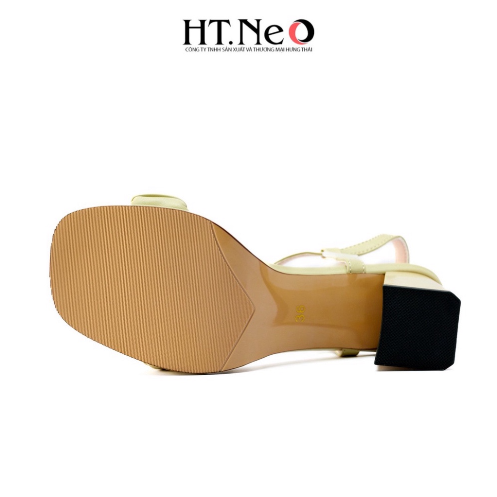 Giày sandal nữ HT.NEO Da mềm mại, đế vuông, thiết kế trẻ trung, thanh lịch phương hướng classic SDN119