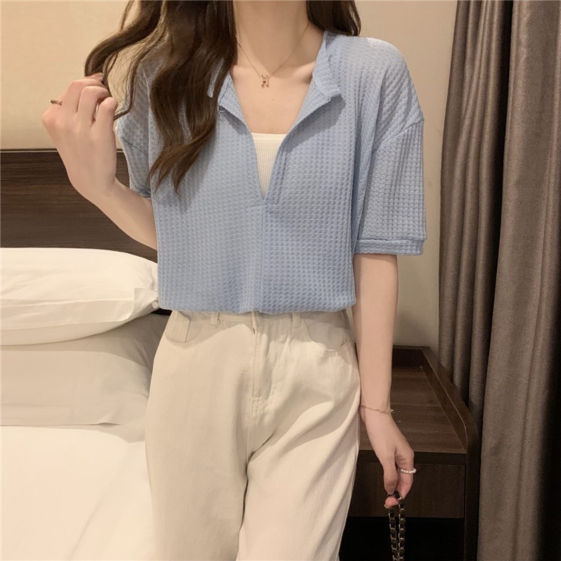 Áo Croptop Thiết Kế Mới Thời Trang Mùa Hè Theo Phong Cách Pháp Dành Cho Nữ
