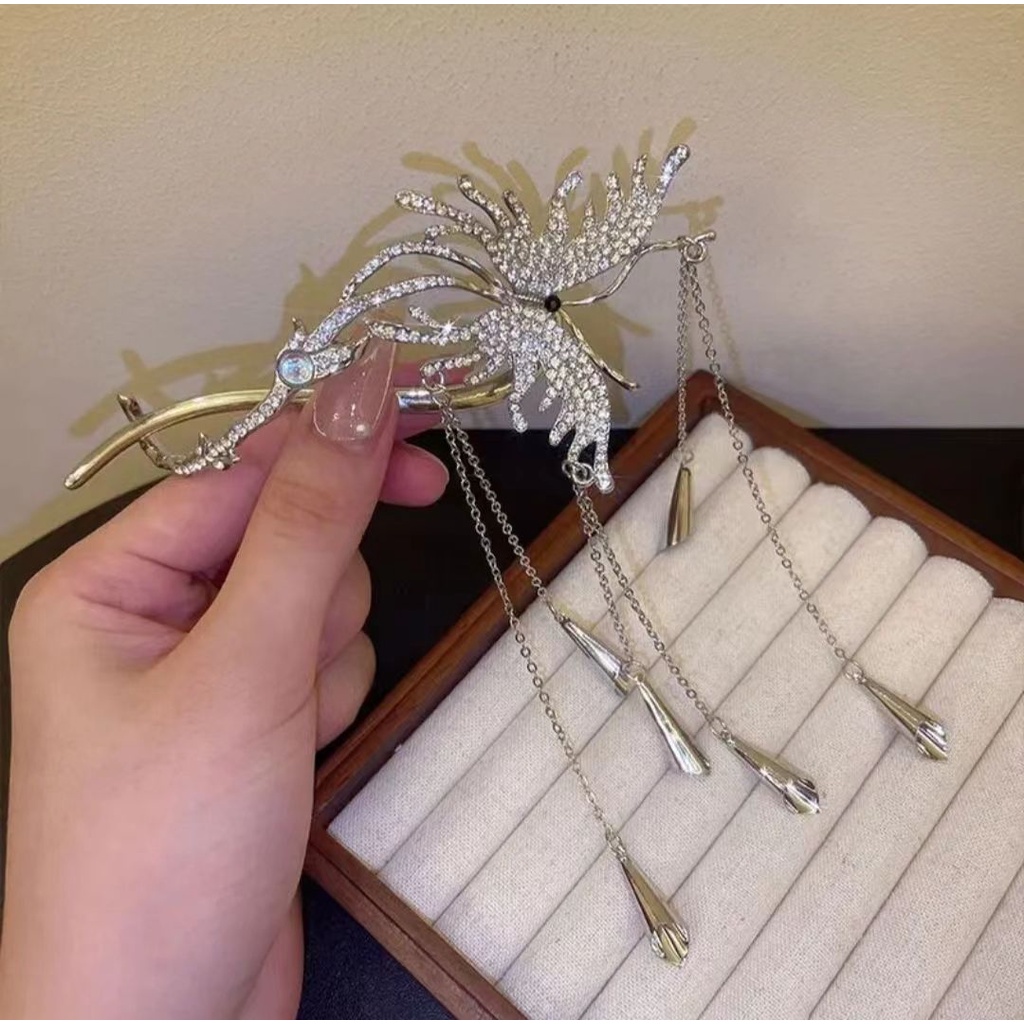 Kẹp Tóc Cá Mập / Cá Mập Đính Tua Rua / Cá Mập Dạng Phẳng Siêu Nhấp Nháy Cho Nữ